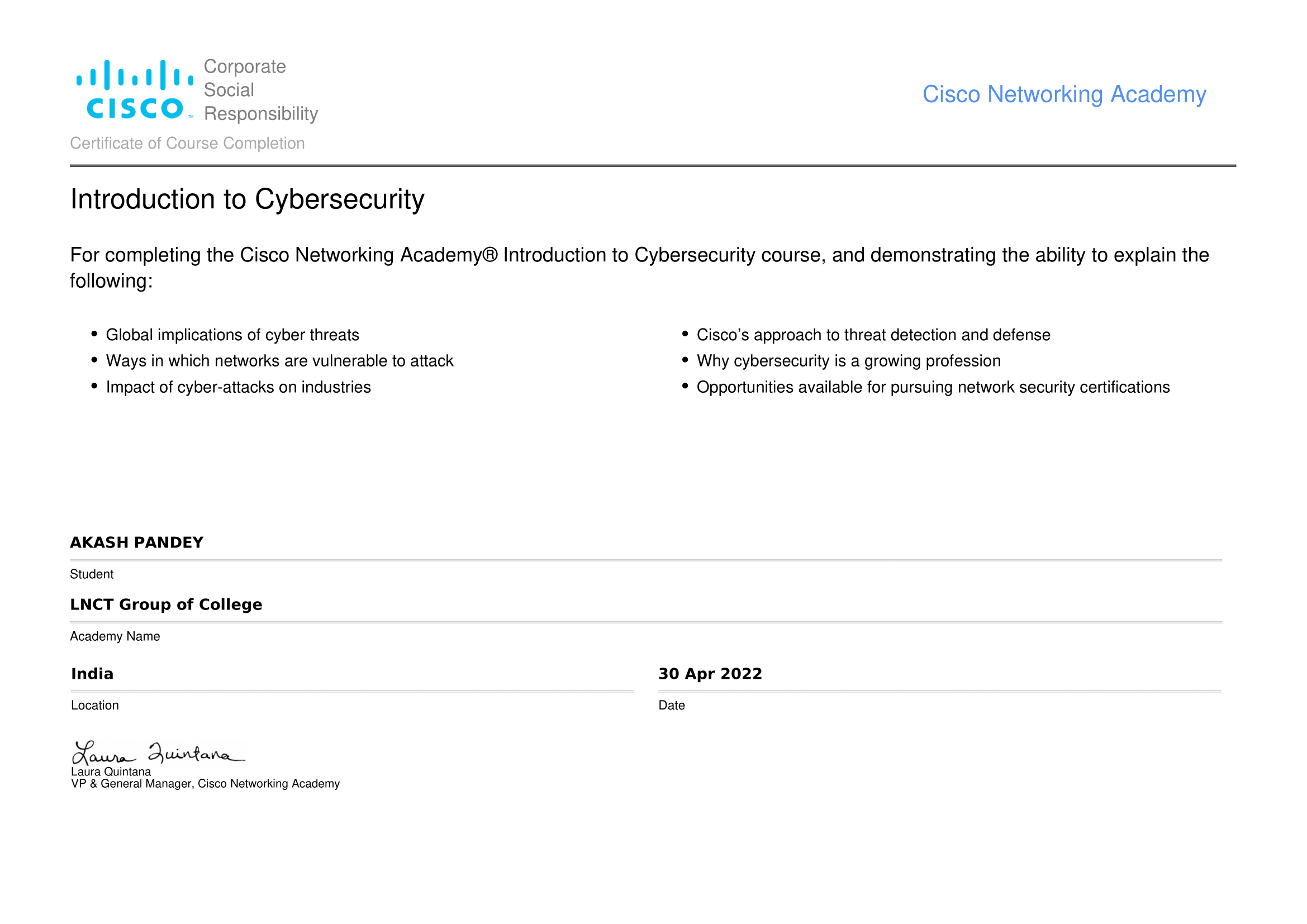 Intro to Cybersecurity