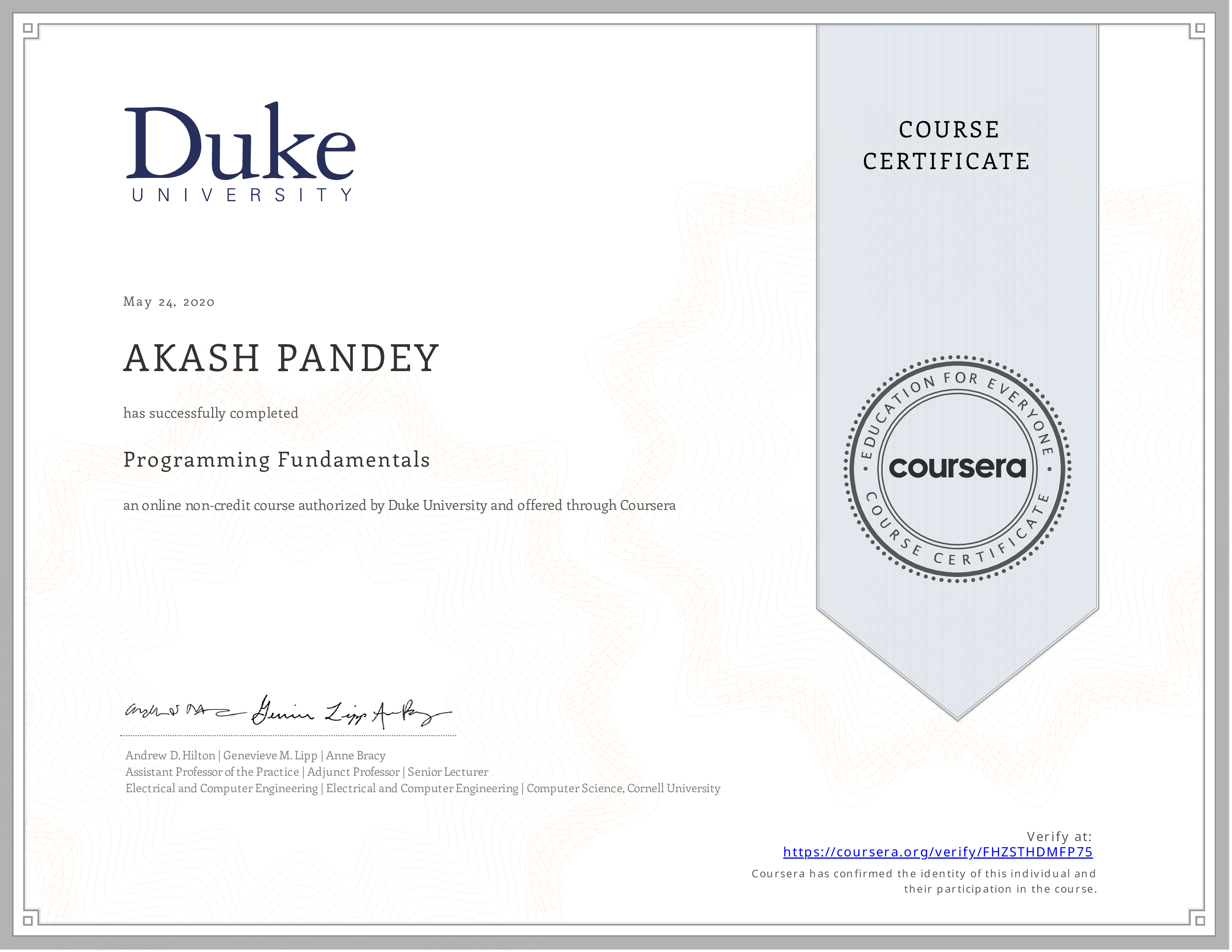 Programming Fundamentals Duke